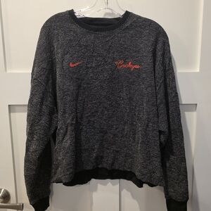 Women's Nike Yoga Black Ohio State University Buckeyes OSU Script Sweatshirt M